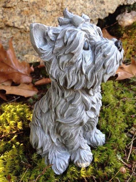 Yorkshire Terrier Garden Statue Yorkie Figure Dog Garden | Etsy | Dog ...