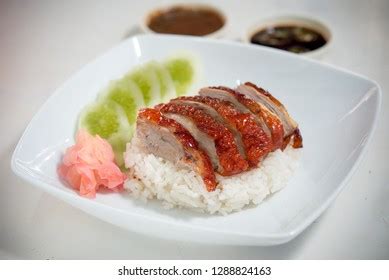 Thailand Street Food Roasted Duck Topping Stock Photo 1288824163 ...