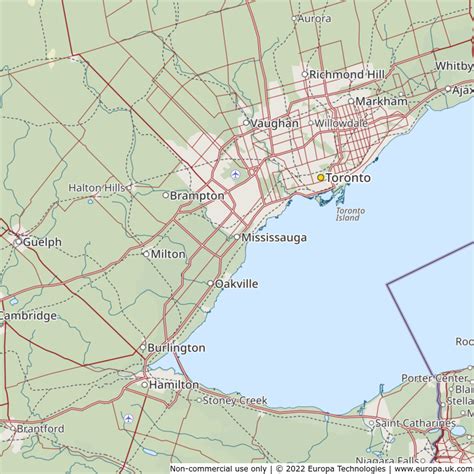 Map of Mississauga, Canada | Global 1000 Atlas