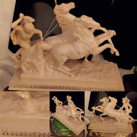 A SANTINI Classic Sculpture Roman Soldier Riding Chariot 2 - Etsy