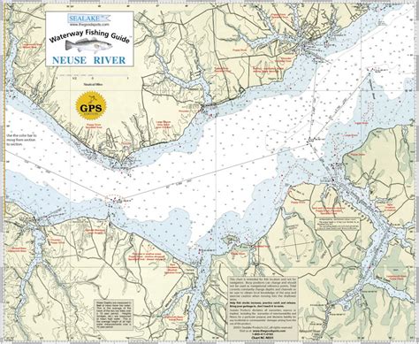 Sealake North Carolina Neuse River Fishing Map Chart