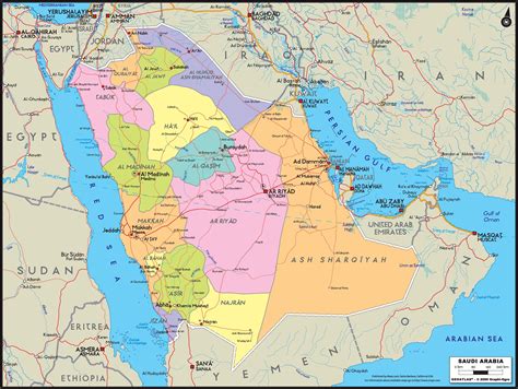 Saudi Arabia Map With Cities