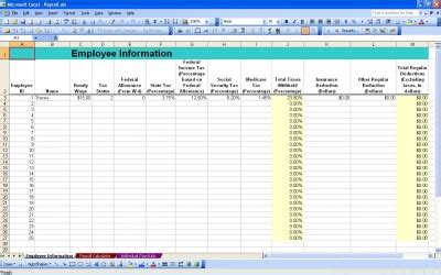 Payroll Calculator | Payroll Calculator Template