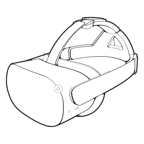 Premium Vector | Virtual reality headset outline drawing vector virtual ...