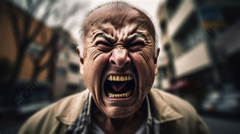 Angry Old Man Shouting In City Background, Anger, Hd Photography Photo ...