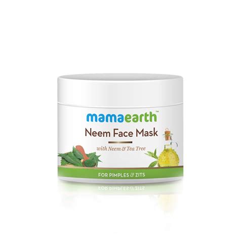 MamaEarth Neem Face Mask with Neem & Tea Tree for Pimples & Zits Price ...