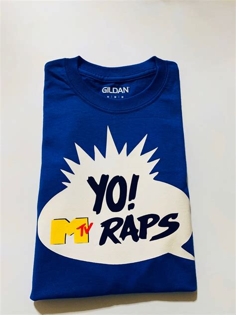 Yo Mtv Raps T Shirt Blue T Shirt Multi Color T Shirt - Etsy