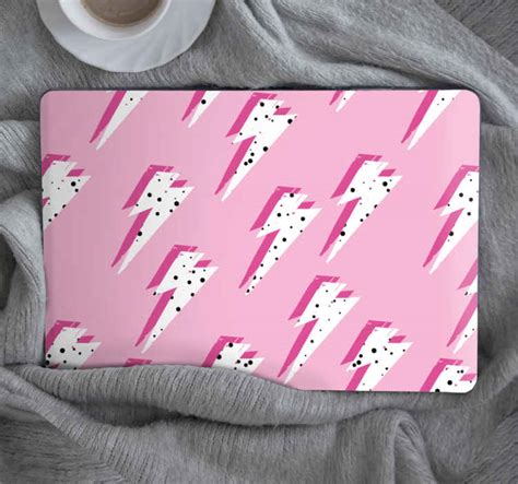 Pink lightning bolt laptop skins - TenStickers