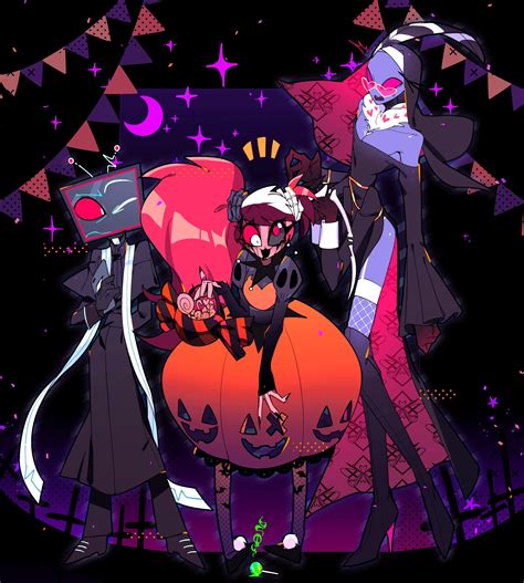 3 V are ready for Halloween (art made by @gasuguma) : r/HazbinHotel