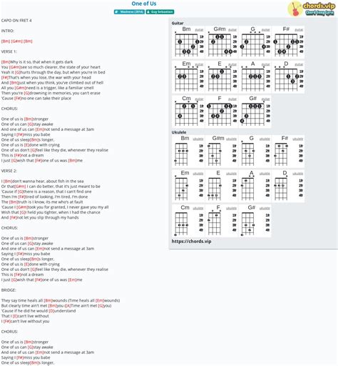 Chord: One of Us - tab, song lyric, sheet, guitar, ukulele | chords.vip