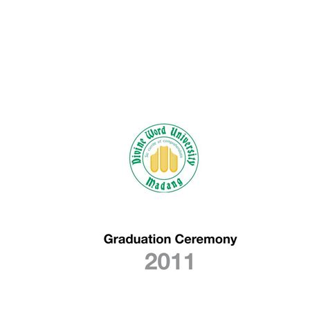 Graduation Ceremony - Divine Word University