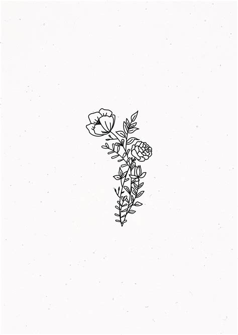 Aesthetic Printable Flower Tattoo Designs - Viraltattoo