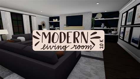 AESTHETIC MODERN LIVING ROOM || BLOXBURG - YouTube