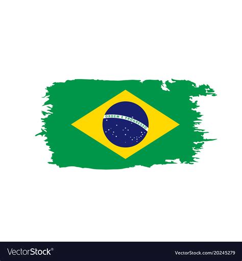 Brazil flag Royalty Free Vector Image - VectorStock