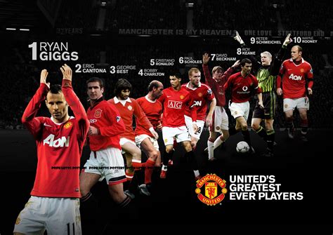 MANCHESTER UNITED The Greatest Players Ever Poster. Size: 84cm x 59cm ...