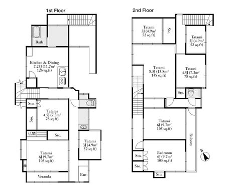 Japanese House Design Plans Layout Layouts Fujisawa Japanische Edo ...