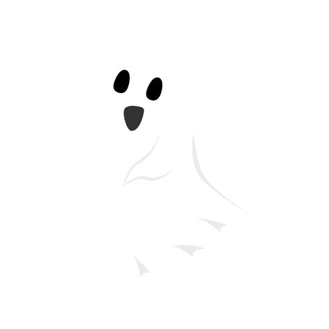 Halloween cute and happy white ghost PNG on a transparent background ...