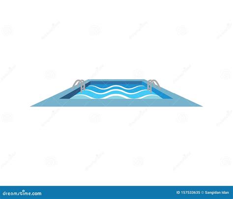 Swimming Pool Icon Logo Vector Illustration Design Stock Vector ...