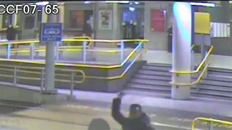 CCTV shows knife attack at Manchester Victoria Station | UK News | Sky News