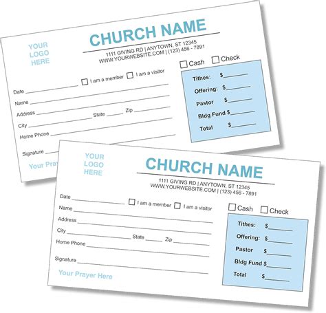 Amazon.com : Custom Church Tithing Offering Envelopes, Full Color ...