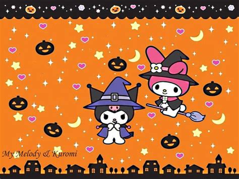 Download Kuromi Melody Hello Kitty Halloween Wallpaper | Wallpapers.com