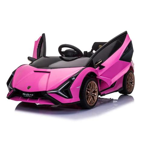 TOBBI Licensed Lamborghini Sian 12-Volt Kids Electric Ride On Car with ...