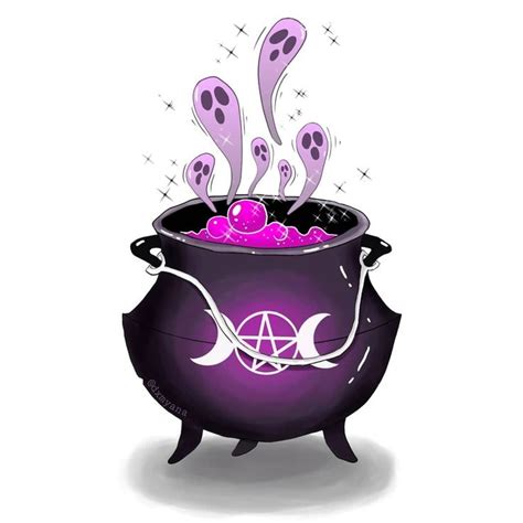 how to draw a witches cauldron