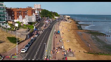 Southend on sea beach aerial view - YouTube