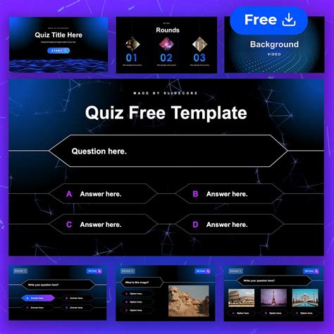 Những mẫu Quiz background powerpoint Tạo không gian thuyết trình thú vị