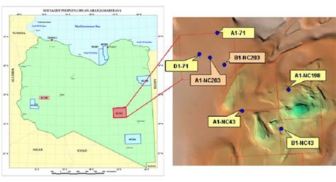 Location map of Kufra Basin, Block NC203 highlighted. | Download ...