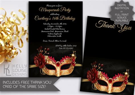 Masquerade Ball Invitations Free Templates