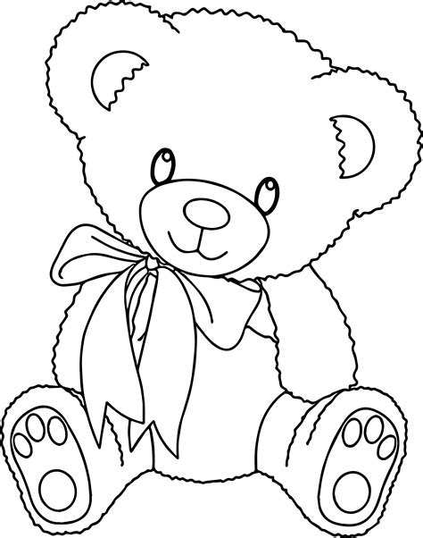 Printable Teddy Bear Coloring Pages