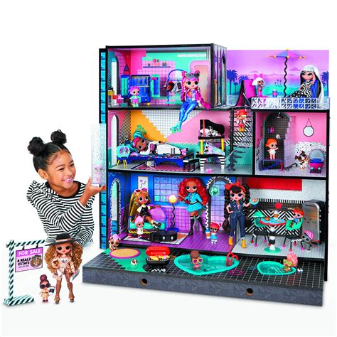 LOL Surprise OMG House Real Wood Dollhouse With 85 Surprises For Kids ...