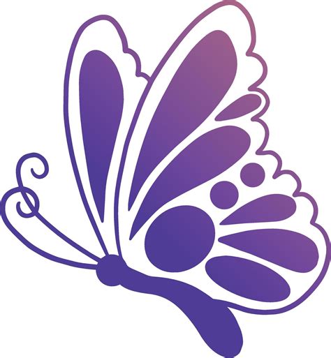 Monarch butterfly, silhouette vector illustration. 7528877 Vector Art ...