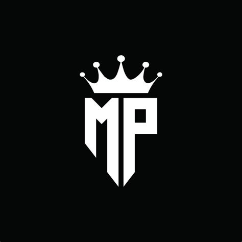 MP logo monogram emblem style with crown shape design template 4283875 ...