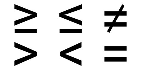 Greater Than And Less Than Symbols And Meanings Clipart