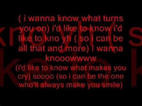 Joe- I Wanna Know {(Lyrics.!)} - YouTube