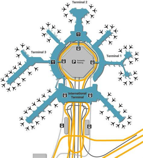 San Francisco Airport Terminal Map