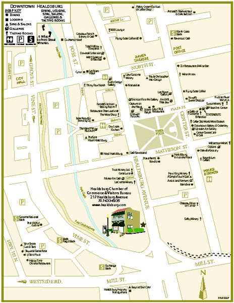 Downtown Healdsburg California Map - healdsburg ca • mappery