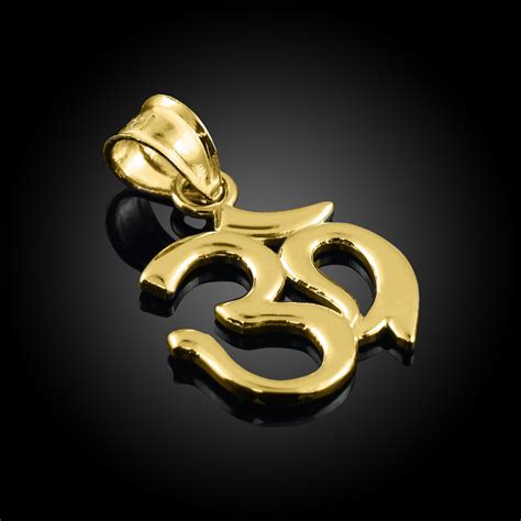 Two-Tone Gold Om Symbol Pendant Necklace | Om Pendants