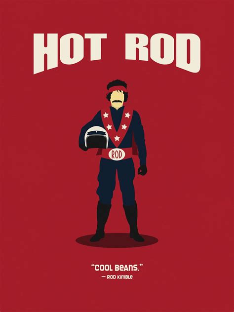 Hot Rod Inspired Minimalist Movie Poster Print Rod Kimble andy Samberg ...