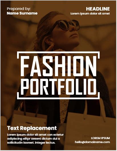 Fashion Portfolio Cover Page Templates | Download Edit Print