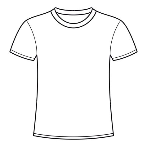 Blank T Shirt Outline Template | Shirt drawing, T shirt design template ...