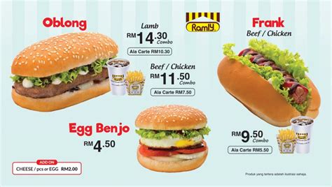 Ramly Burger Menu Malaysia Prices Updated 2025