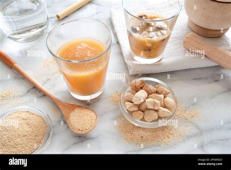 Baobab fruit, seed, powder and drink Stock Photo - Alamy