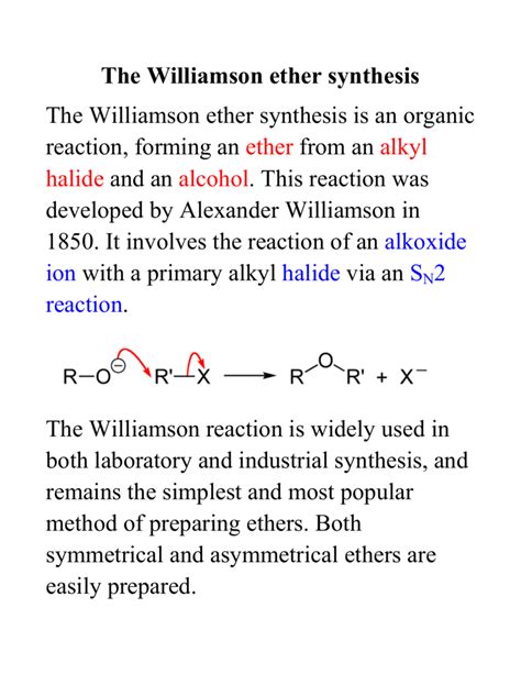 Williamson Ether Synthesis