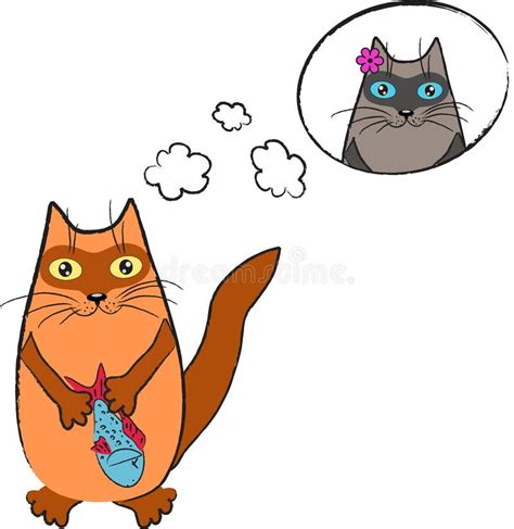 Dreaming cat stock vector. Illustration of dreaming, cats - 24454396