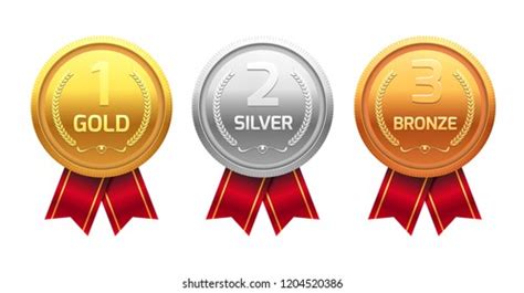 Gold Silver Bronze Medals Stock Vector Colourbox | ubicaciondepersonas ...