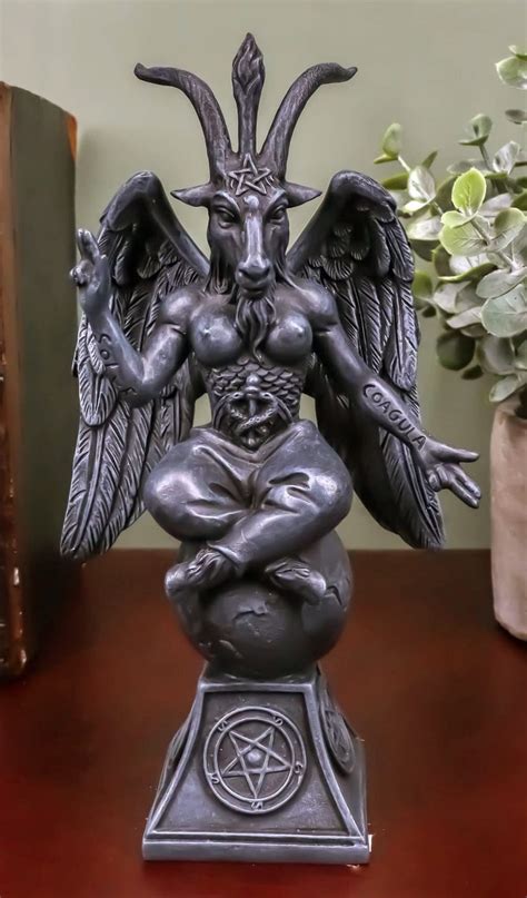 Buy Ebros Gift Church of Satan Sabbatic Goat Idol Baphomet Resin Statue ...