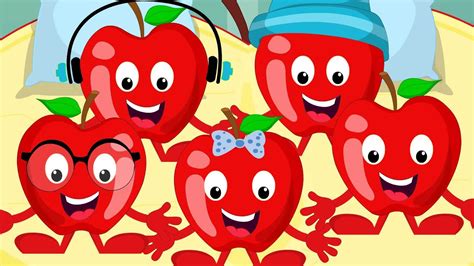 Five Little Apples | Kids Nursery Rhyme | Children's Song | Video For ...